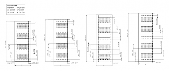 Della Vetro bianco noble bi-fold