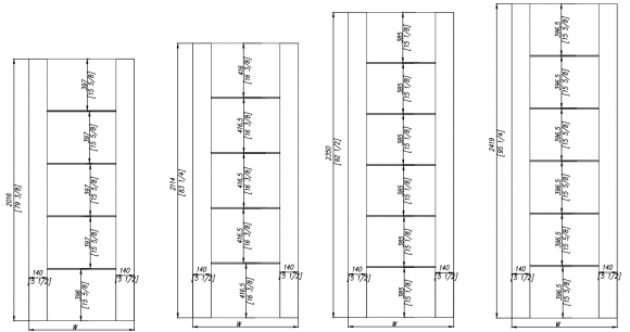 Palladio 4H Gray oak bi-fold